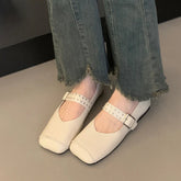 Ballet Dance Flats Women Loafer Shoes Square Toe Dress Shallow Soft Shoes 2024 Fashion Cozy Designer Spring Casual Femme Shoes